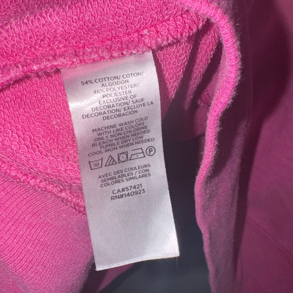 Lou & Grey Loft Dip Dye Terry Sweatshirt Shorts Set Pink Orange Ombre Size XXL - Picture 5 of 13